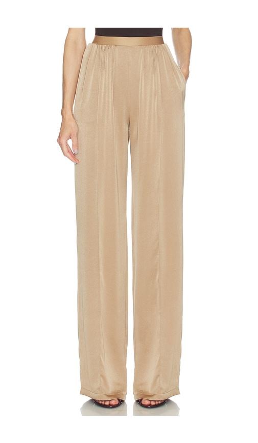 atlein elastic wide leg pant in beige. - size 36 (also in 38, 40)