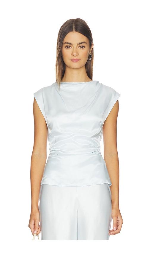 auteur studio auteur mika top in baby blue. - size l (also in s, xs, m)