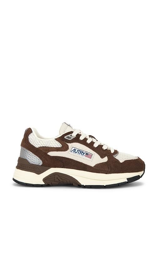 autry hyperway low sneaker in brown,white. - size 37 (also in 38, 39)