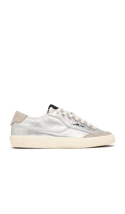 autry windscape low sneaker in metallic silver. - size 37 (also in 38, 39, 40)