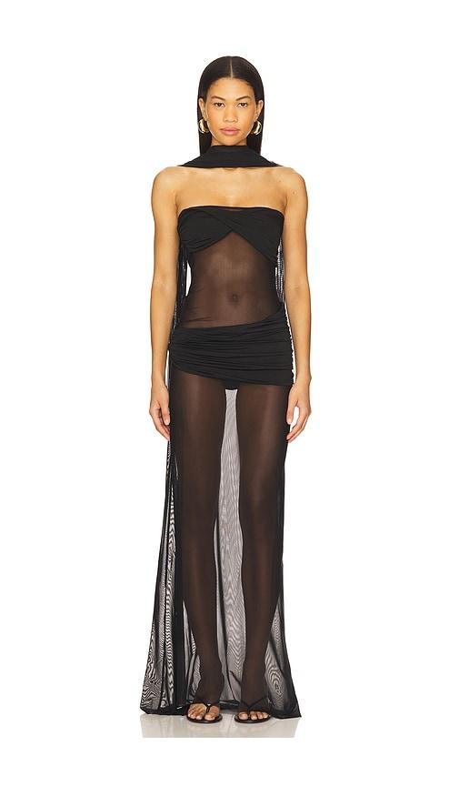 awave studio long tulle dress in black. - size 34/2 (also in 36/4, 38/6, 40/8)