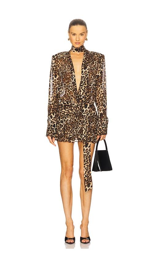awave studio mini dress with shawl in brown. - size 34/2 (also in 36/4)