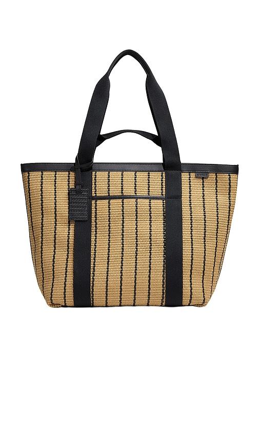 away riviera straw tote in tan.