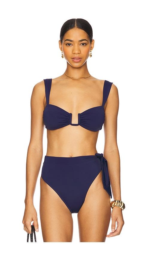 away that day cannes bikini top in blue. - size m (also in s, xl, xs)