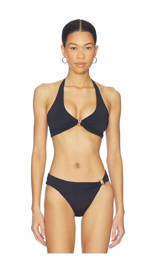 away that day ischia bikini top in black. - size m (also in xs, s)