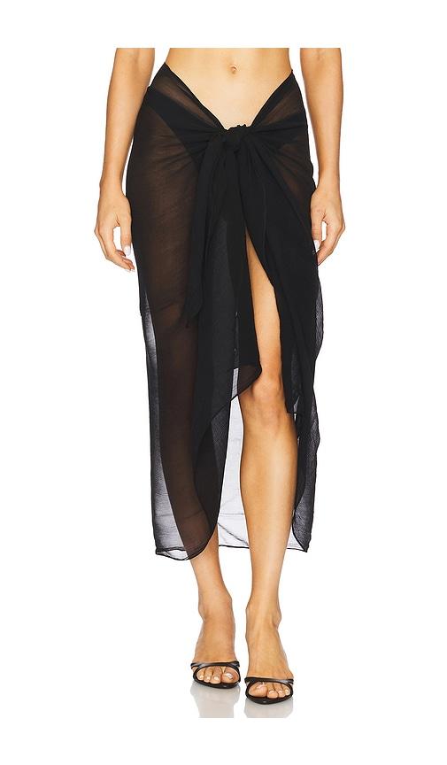 away that day santorini sarong in black.