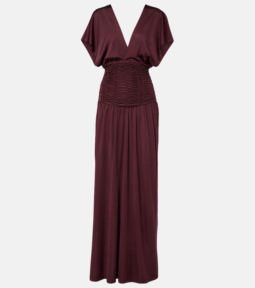 aya muse anara ruched maxi dress