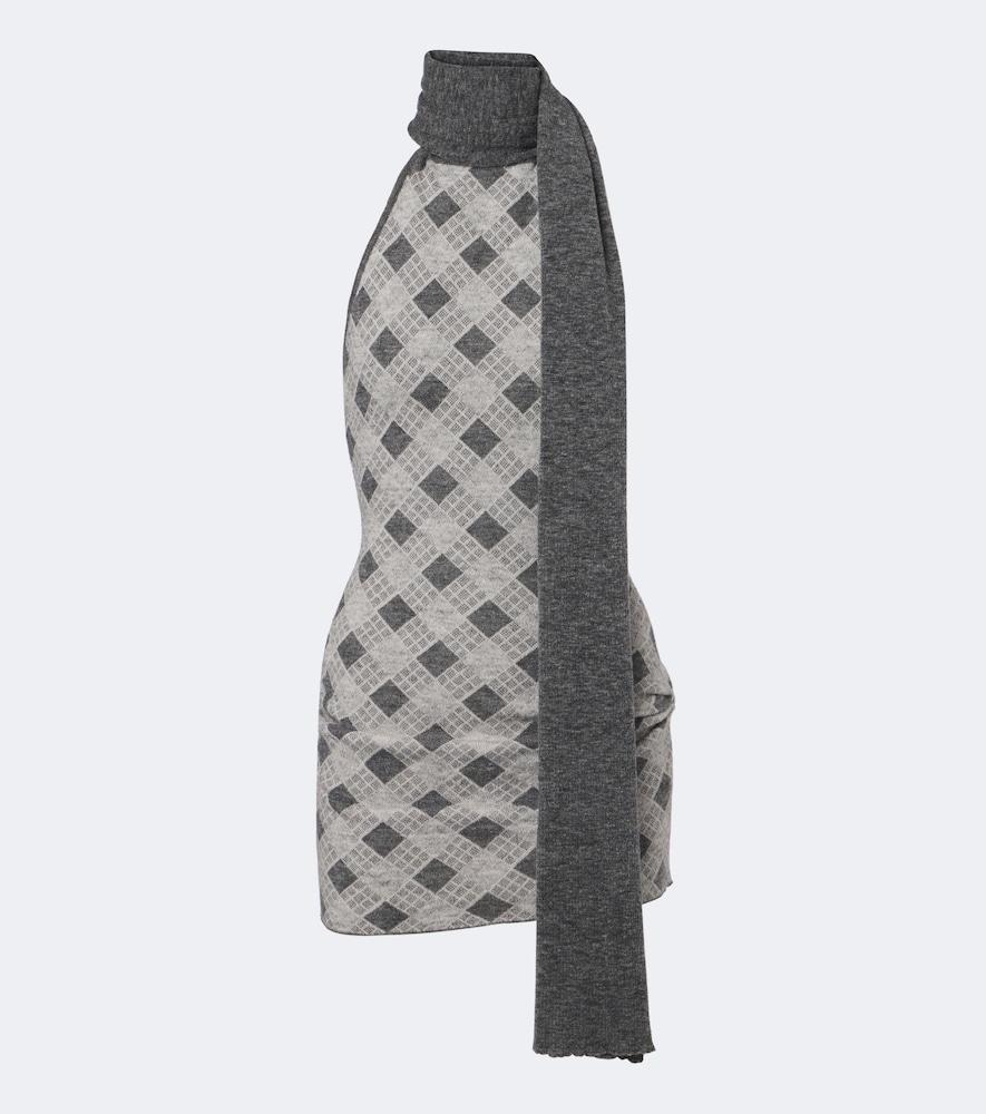 aya muse axis wool-blend minidress