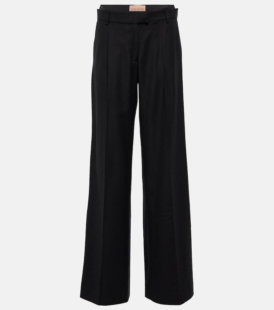 aya muse conso low-rise wide-leg wool pants