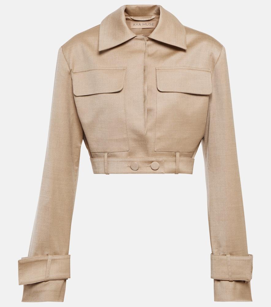 aya muse cropped wool-blend jacket