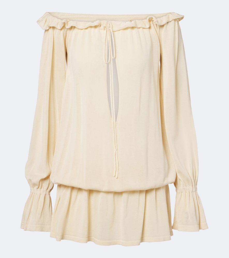 aya muse cryo ruffled minidress