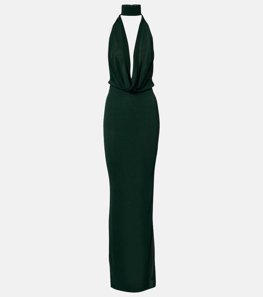 aya muse draped jersey gown