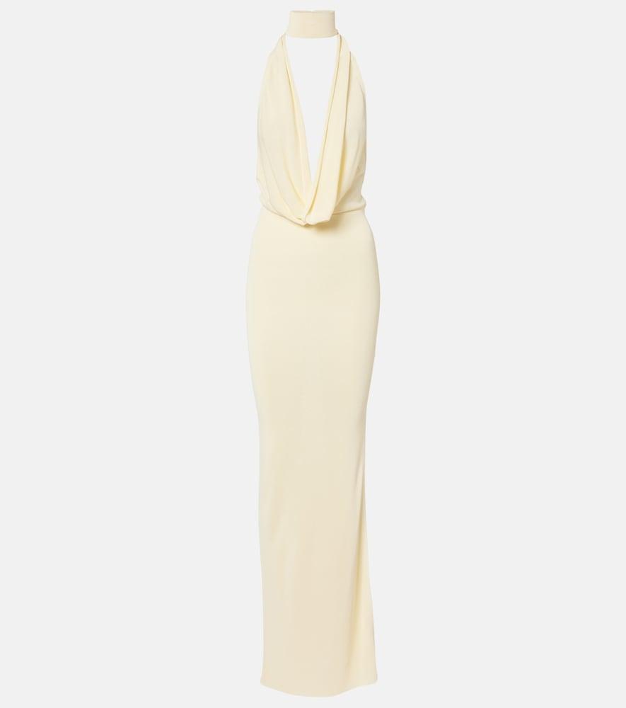 aya muse draped jersey gown