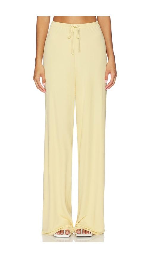 aya muse drawstring vela pants in yellow. - size l (also in m, s)