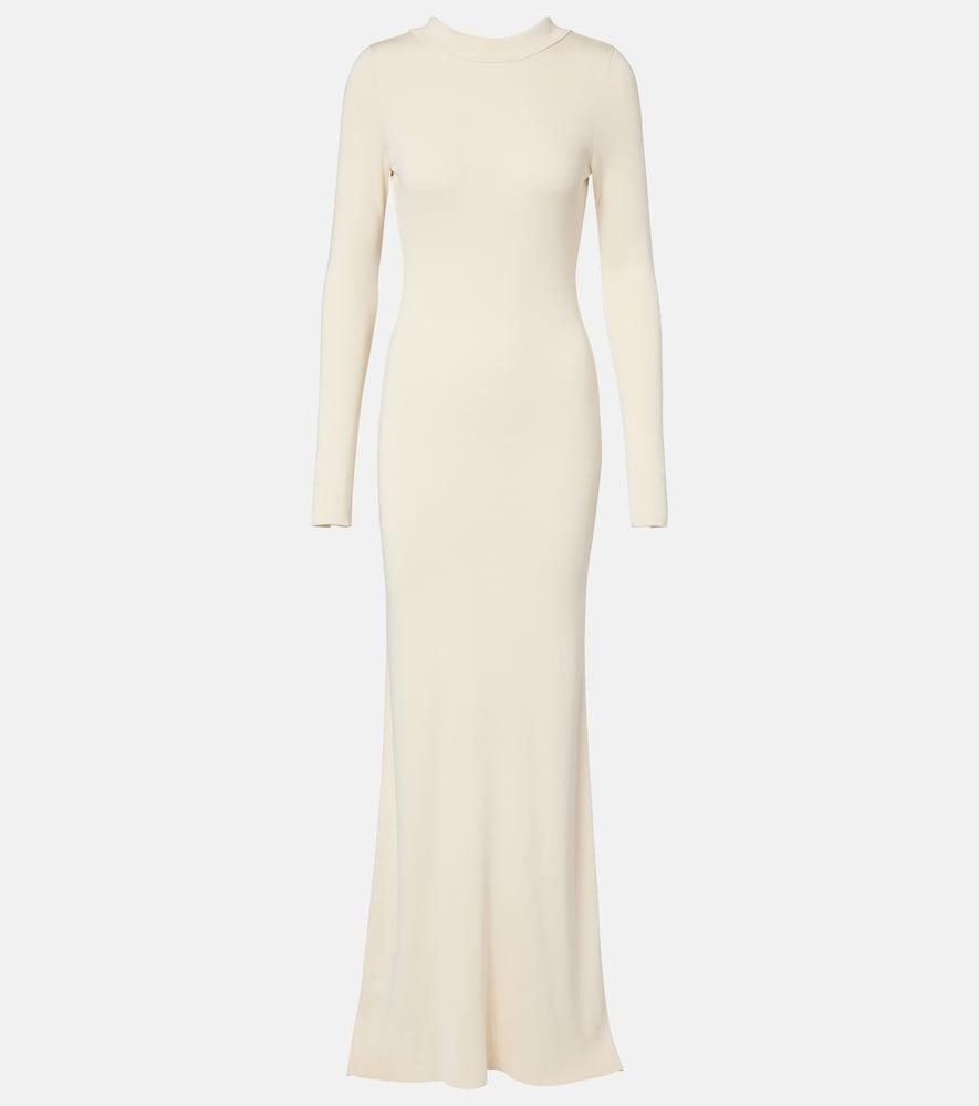 aya muse elowen open-back silk-blend maxi dress