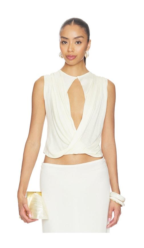aya muse esme top in cream. - size l (also in xs, s, m)