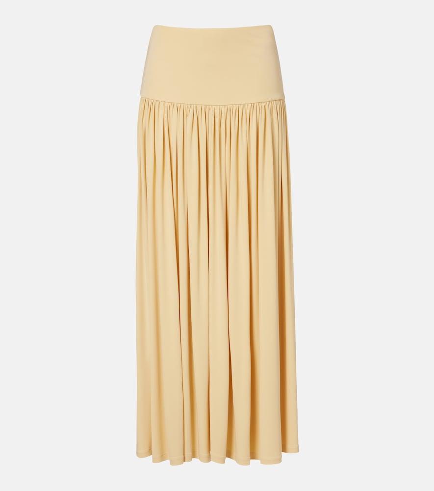 aya muse gathered jersey maxi skirt