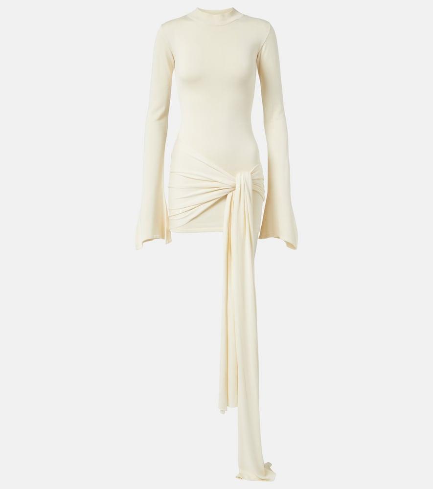 aya muse gathered silk-blend minidress