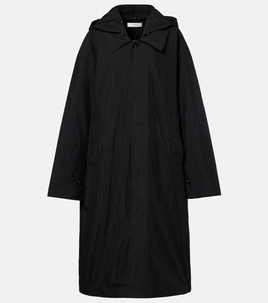 aya muse hooded cotton-blend coat