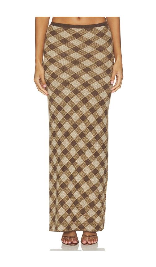 aya muse kae skirt in brown. - size l (also in xs, s, m)