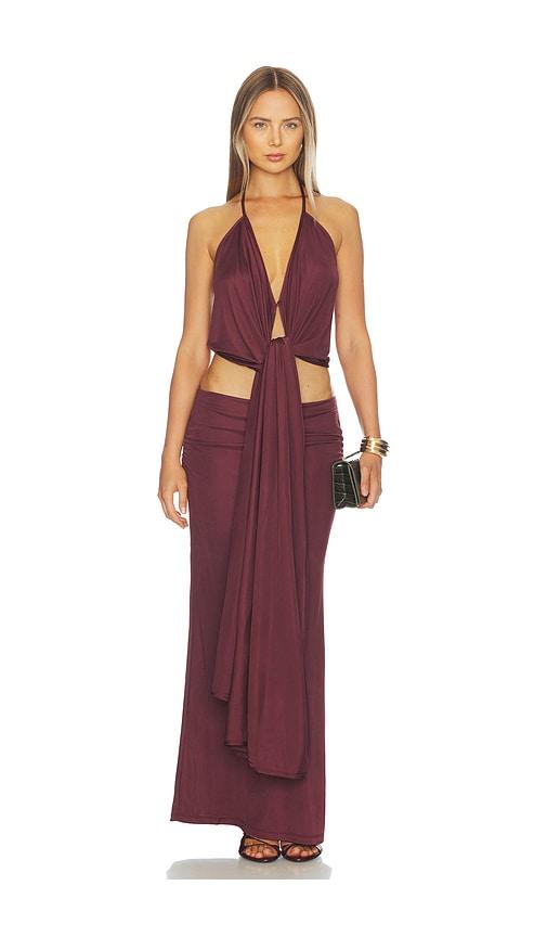 aya muse kaima top in wine. - size m (also in xs, s)