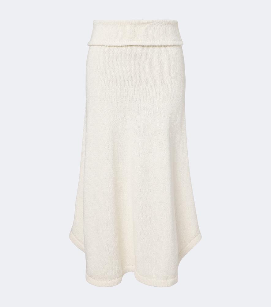 aya muse kena knitted cotton midi skirt