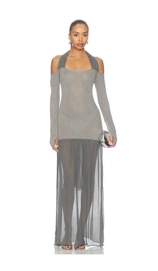 aya muse luxa dress in grey. - size m (also in xs, s)