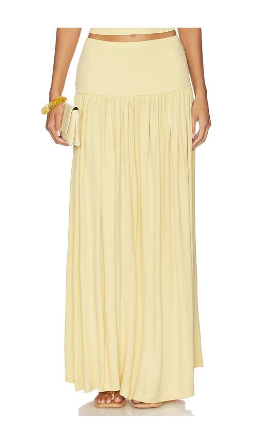 aya muse maxi skirt in yellow. - size l (also in xs, s, m)