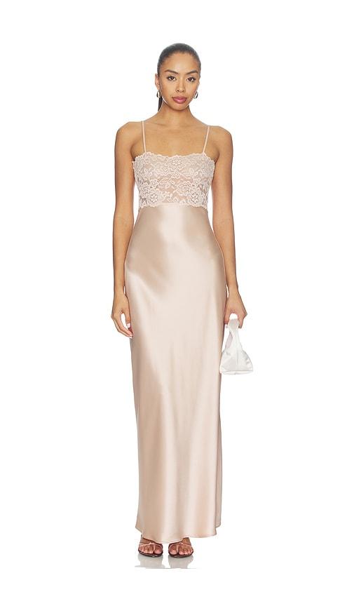 aya muse myra dress in blush. - size l (also in xs, s, m)