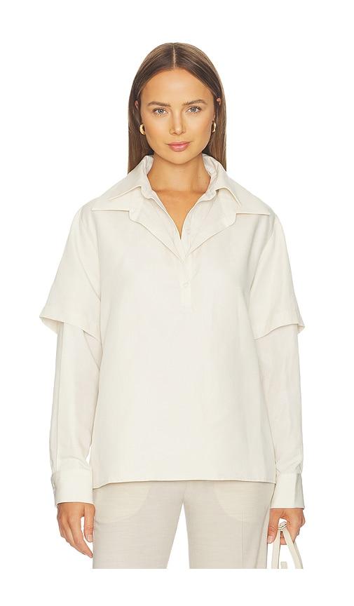 aya muse nola top in cream. - size l (also in xs, s, m)