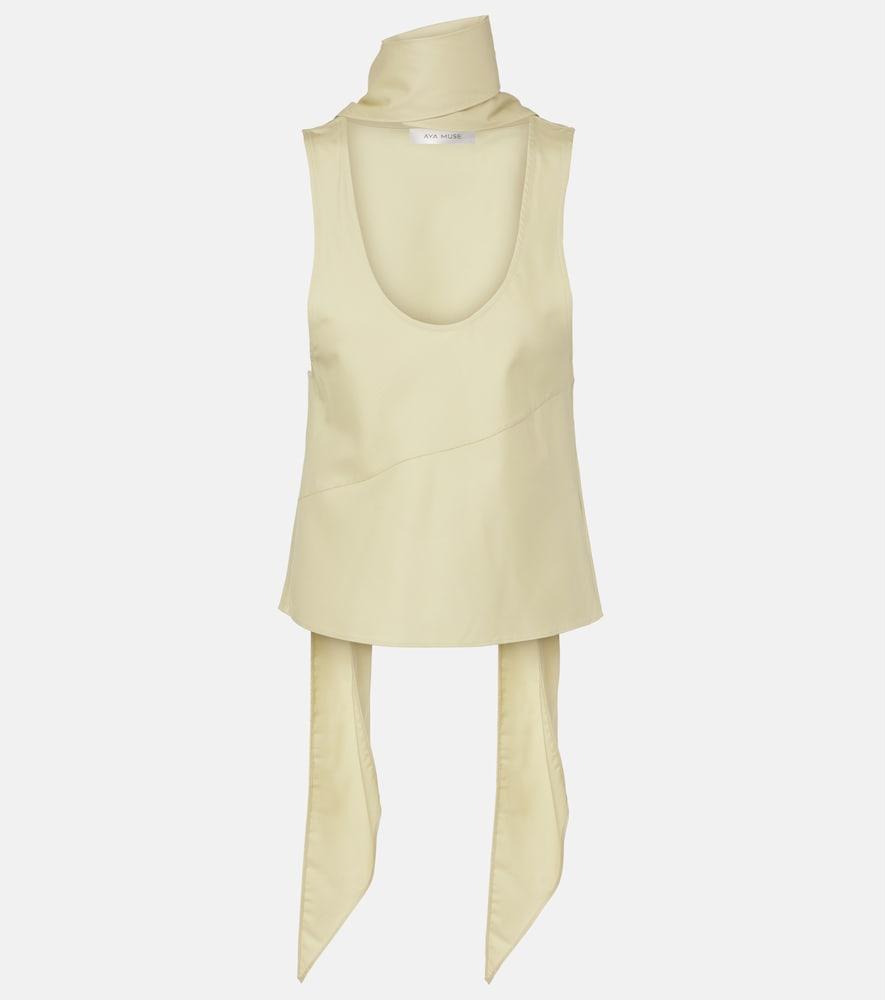 aya muse olena scarf-detail top