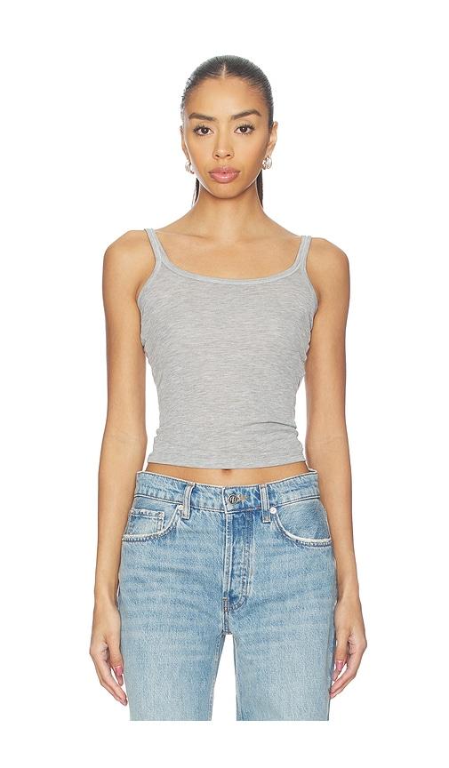 aya muse scoop tank in grey. - size s (also in xl, xs)