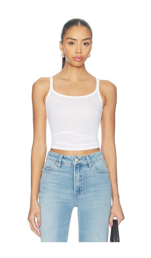 aya muse scoop tank in white. - size m (also in s, xs, xxs)