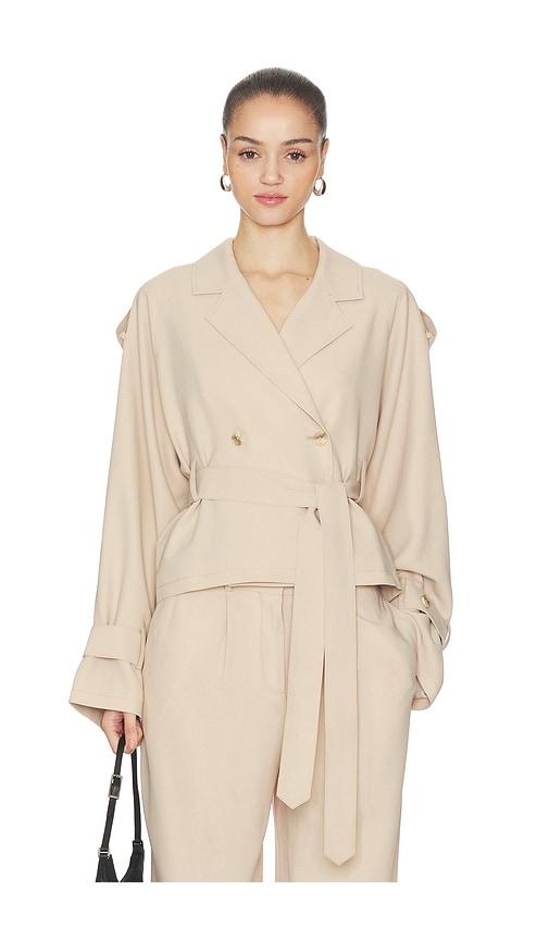 aya muse soli jacket in beige. - size l (also in m)