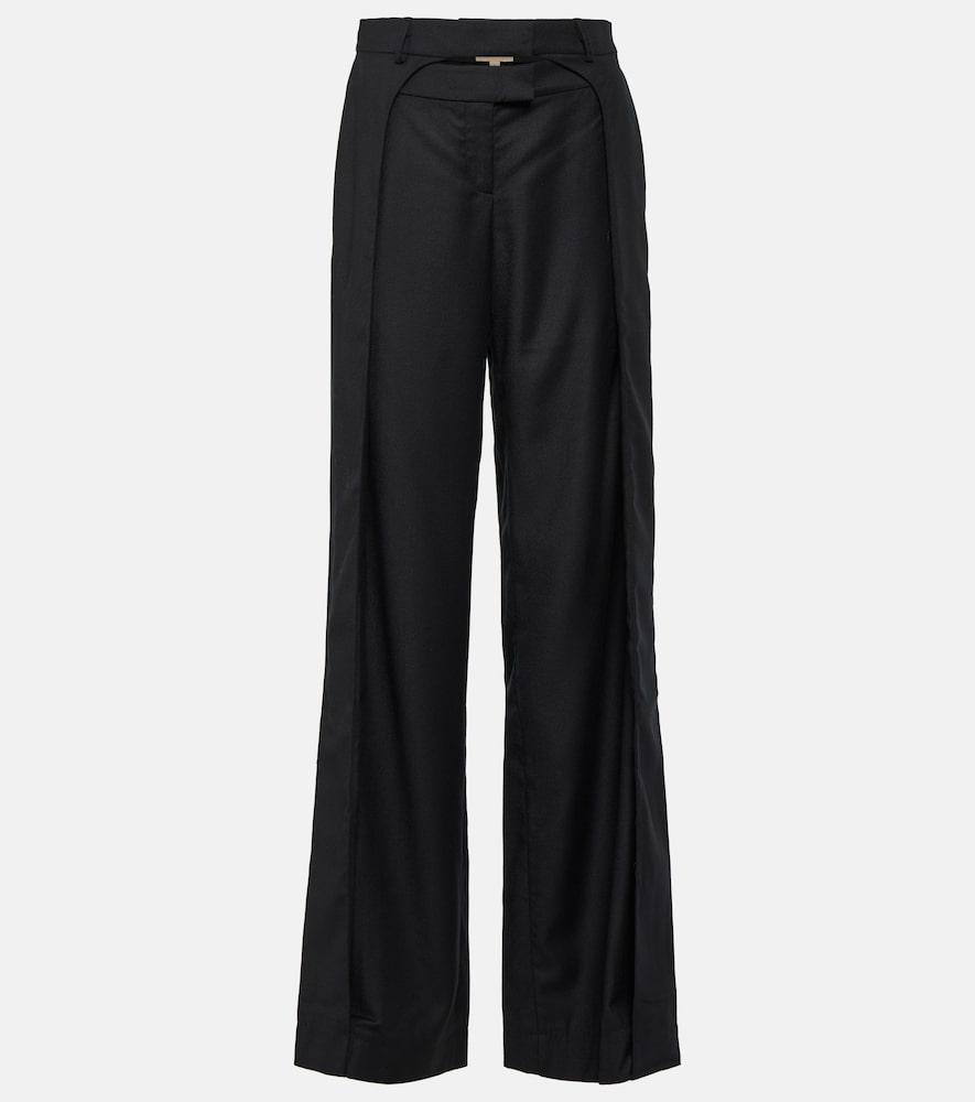 aya muse tio low-rise wool wide-leg pants