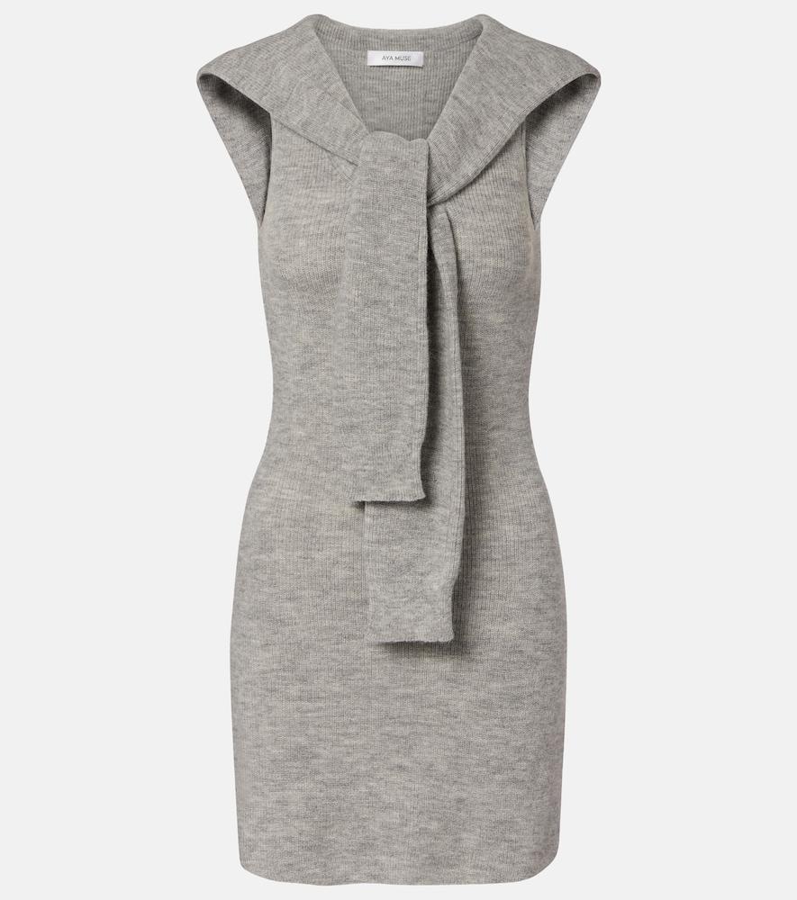 aya muse vao wool-blend minidress