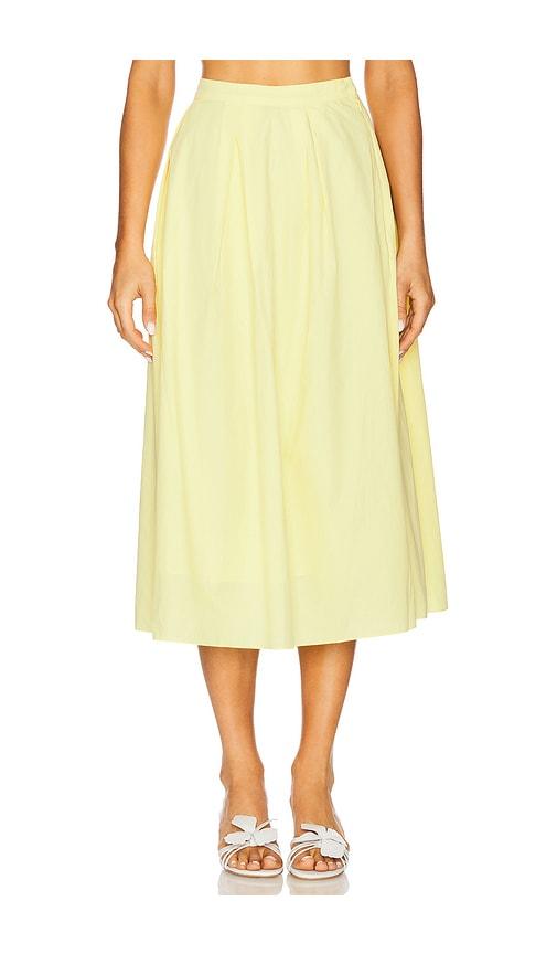 azeeza sheridan skirt in yellow. - size l (also in xs, s)