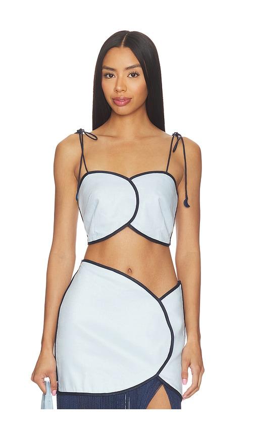 azulu aveiro top in baby blue. - size m (also in xs, s, xl)