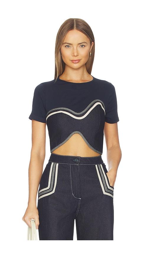 azulu ceci top in navy. - size l (also in xs, s, m, xl)