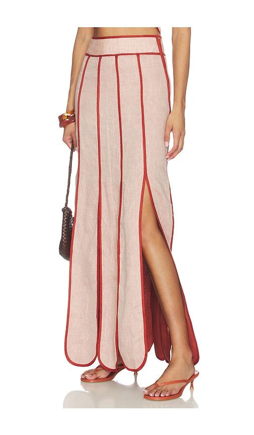 azulu cetina skirt in brick. - size l (also in xs, xxs)