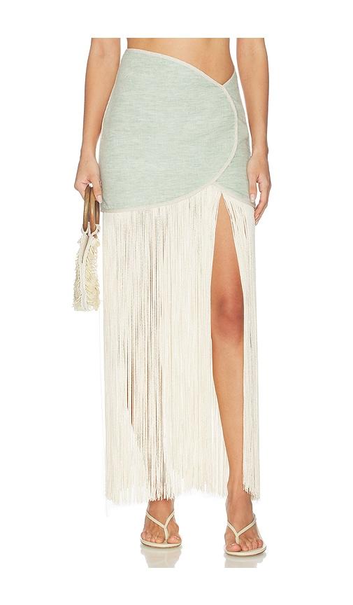 azulu joelle skirt in sage. - size m (also in xs, s)