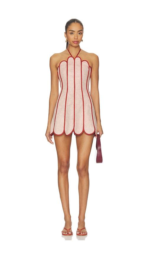 azulu lenny dress in red. - size l (also in m, s, xs)