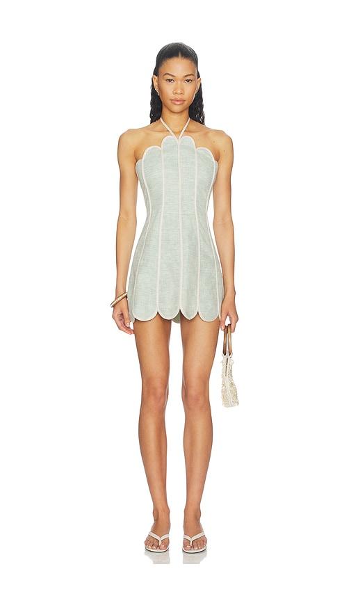 azulu lenny dress in sage. - size l (also in s)