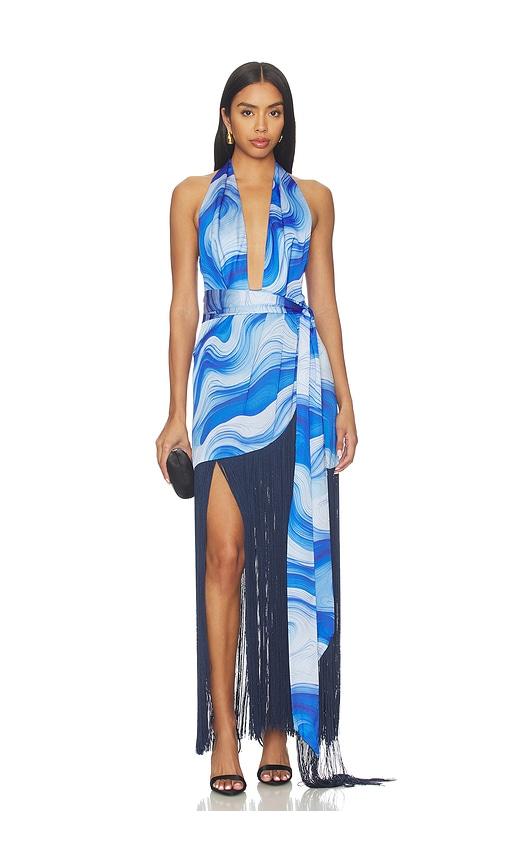 azulu sadie dress in blue. - size l (also in xxs, xs, s, m)