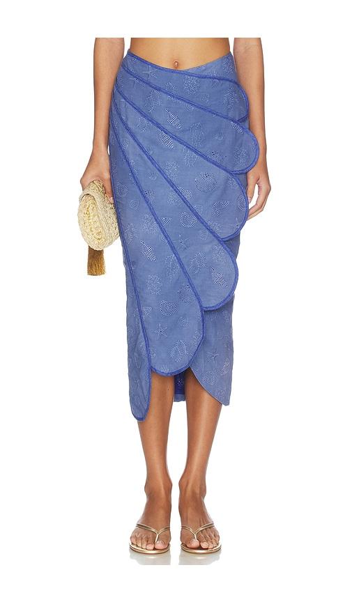 azulu sango skirt in blue. - size l (also in xs, xxs, s, m)