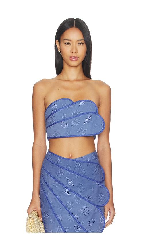 azulu sango top in blue. - size m (also in xs, xxs, s)
