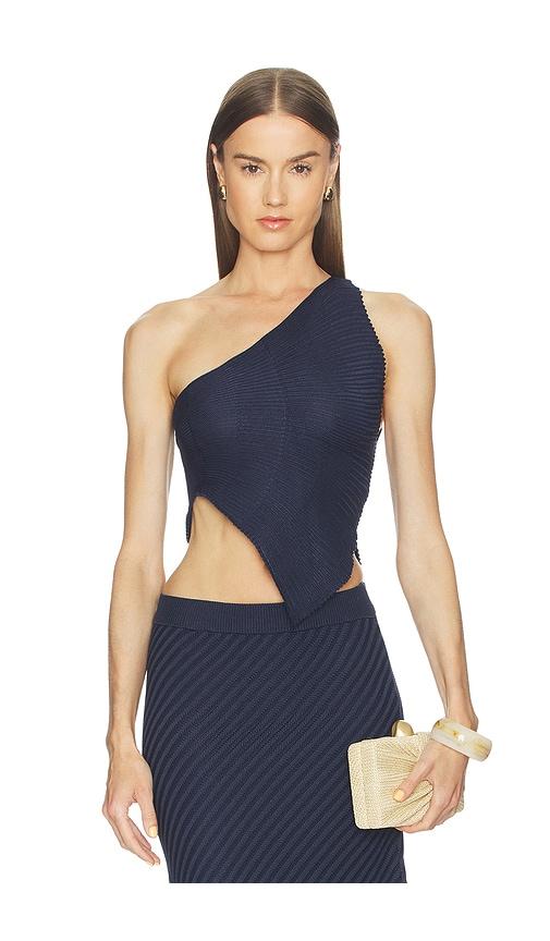 azulu topanga top in navy. - size l (also in xs, s, m)
