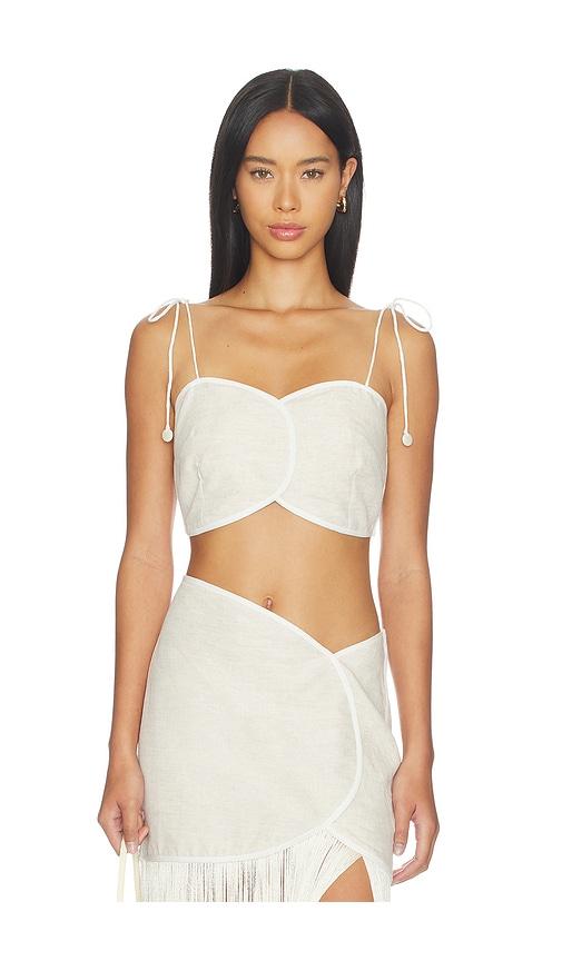 azulu x revolve aveiro top in beige. - size l (also in xxs, xs, s, xl, xxl)
