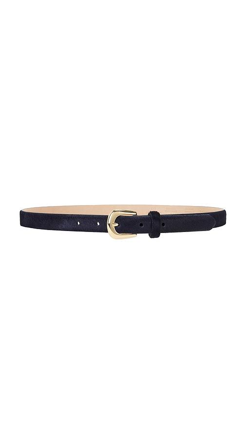b-low the belt kennedy mini calf hair belt in navy. - size l (also in s)
