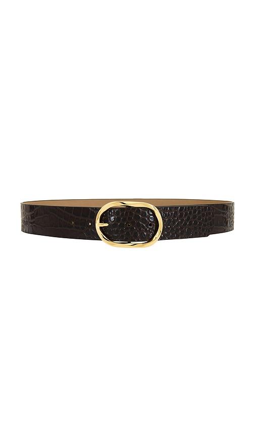 b-low the belt kyra croco belt in chocolate. - size s (also in xl)